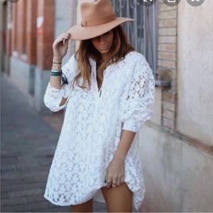 🌱Zara white textured dress